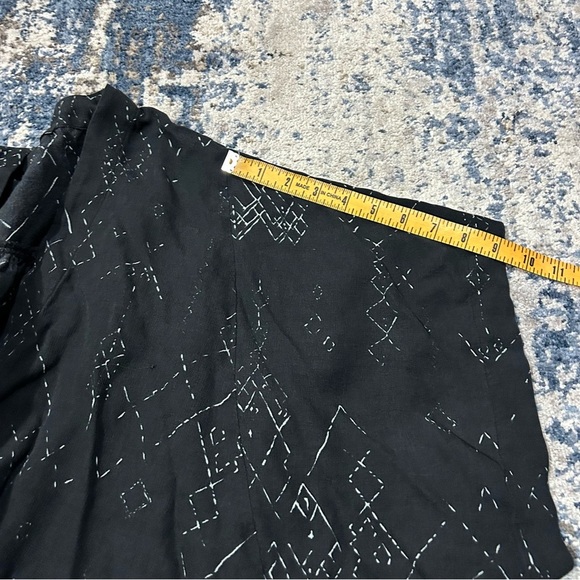 Eileen Fisher Black Marrakesh Printed Silk Tencel Long Kimono Size Small/Medium - Picture 11 of 11